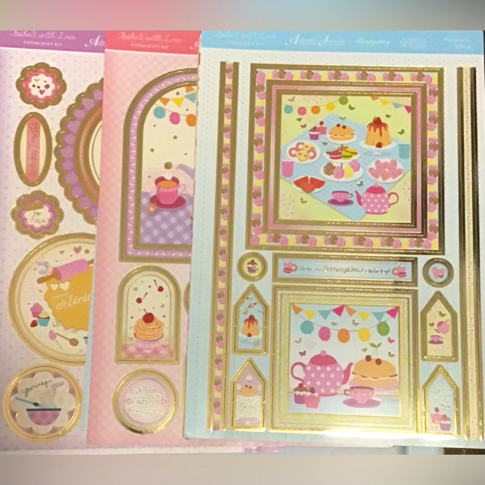 Hunkydory bundle of 3 Baked with Love card kits